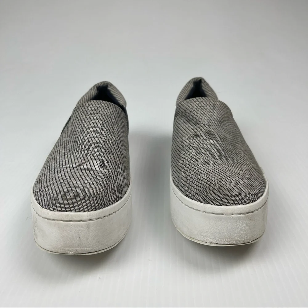 Vince Woven Slip On Platform Blair Navy Blue Sneakers